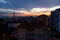 Beautiful sunset on the sea of Marmara. sunset view and residential buildings of Istanbul