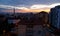 Beautiful sunset on the sea of Marmara. sunset view and residential buildings of Istanbul