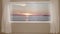 Beautiful sunset on the sea view outside the window with curtains. Background Plate, Chroma Key Video Background