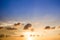 Beautiful sunset sky with a group of cloud.