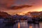 beautiful sunset sky of port of lake wakatipu south land new zealand