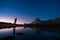 Beautiful Sunset with Stars at Upper Cathedral Lake, Yosemite