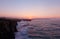 Beautiful sunset and stone arches on Playa de las Catedrales