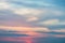 Beautiful sunset or sunrise sky in pastel soft shades of blue and pink