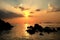 Beautiful sunset twilight at Andaman Sea, Landscape