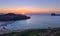 Beautiful sunset view of Cape Tigani and Gramvousa islet from Balos beach, Crete, Greece.