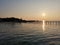 Beautiful sunset view in Mabul Island during a sunset dive. Mabul Island, Semporna. Sabah, Malaysia. Borneo.