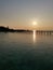 Beautiful sunset view in Mabul Island during a sunset dive. Mabul Island, Semporna. Sabah, Malaysia. Borneo.