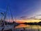 Beautiful sunset view onboard in Kudat Marina, Sabah. Malaysia, Borneo. The Land Below The Wind