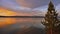 Beautiful sunset at Yellowstone Lake.