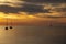 A beautiful sunsetat Sestri Levante, Sestri Levante, Genova, Liguria, Italy