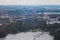 Beautiful super wide-angle panoramic aerial view of Stockholm, S