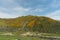 Beautiful superbloom vista in the Walker Canyon mountain range near Lake Elsinore