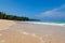 Beautiful Surin beach in Choeng Thale city, Phuket, Thailand with white sand, turquoise water and palm trees