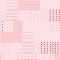 Beautiful sweet monotone pink rertro polka dots mix pattern prints seamless vector