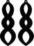Beautiful swirl Earrings shape Earrings template svg vector cutfile for cricut and silhouette