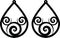Beautiful swirl mickey mouse  Earrings petal  shape Earrings template svg vector cutfile for cricut and silhouette