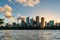 Beautiful Sydney downtown skyline during sunset, NSW, Australia