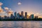 Beautiful Sydney downtown skyline during sunset, NSW, Australia