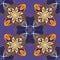 Beautiful symmetrical pattern of the flower petals in fractal de