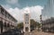 Beautiful tall clock tower in New Plymouth, New Zealand