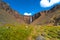 Beautiful and tall Icelandic waterfall Hengifoss, Iceland