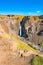 Beautiful and tall Icelandic waterfall Hengifoss, Iceland