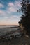 Beautiful Tasmanian beach landscape with calm serene ocean