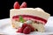 Beautiful tasty raspberry cheese cake