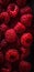 Beautiful tasty red raspberries background. Generative Ai