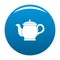 Beautiful teapot icon vector blue