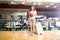 Beautiful Teenage Bowler Playing Bowling In Alley