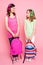 Beautiful teenagers holding school bag