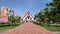 Beautiful temple in Ayutthaya Historical Park. Wihan Phra Mongkhon Bophit.