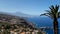 Beautiful Tenerife north coast with the Teide volcano on the background. Panoramic view of Tenerife turistic north coast with