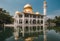 The beautiful Tengku Tengah Zaharah Mosque or the Floating Mosque . It is situated in Kuala Ibai Lagoon near the estuary of Kuala