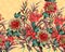 Beautiful textile print design with flowers