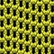 Beautiful texture: an animal print - a pattern from a rhinoceros beetle. Insects are black on a bright yellow background.