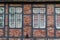 Beautiful texture of old vintage half timbered brick walls found in Germany