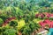Beautiful Thai bungalows. Top view.