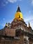 A beautiful of Thailand temple pagodas and Buddha statute in that old historical`s Thailand country