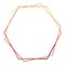 Beautiful thin bronze frame, round shape, square, pentagonal and hexagonal