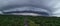 Beautiful thunderstorm rain cloud ring