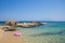 Beautiful Tigania beach on Greek peninsula Sithonia