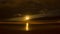 Beautiful timelapse of the moon rising on the sea at night with its beautiful reflections
