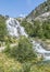 The beautiful Toce Waterfall in Formazza Valley in Piedmont