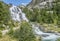 The beautiful Toce Waterfall in Formazza Valley in Piedmont