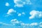 Beautiful toned cumulus clouds for using in design as background