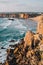 Beautiful Tonel beach with a lot of rock formations in Sagres, Portugal