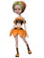 Beautiful toon pumpkin girl